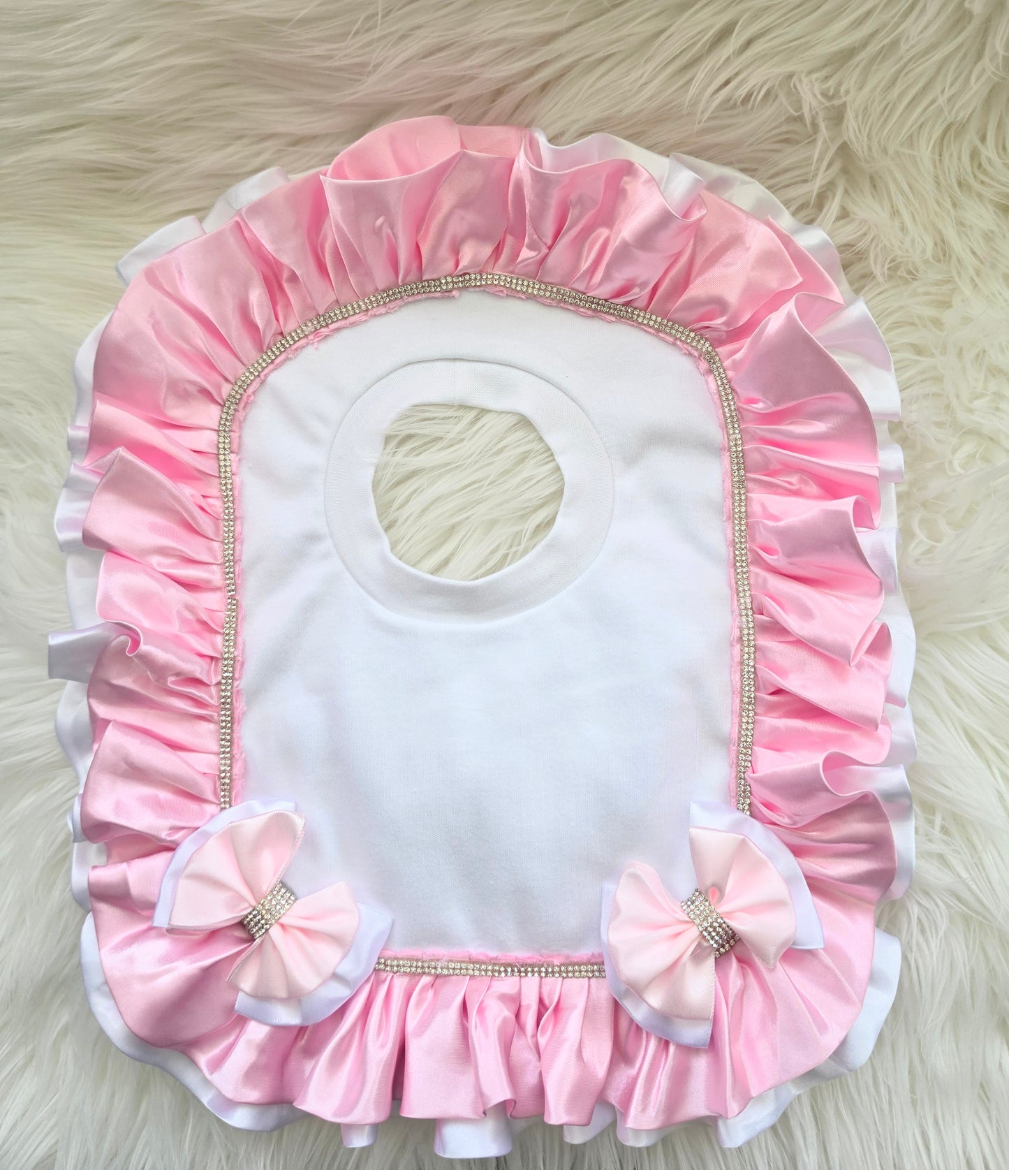 Frilly bib 0-12 months Headband not included