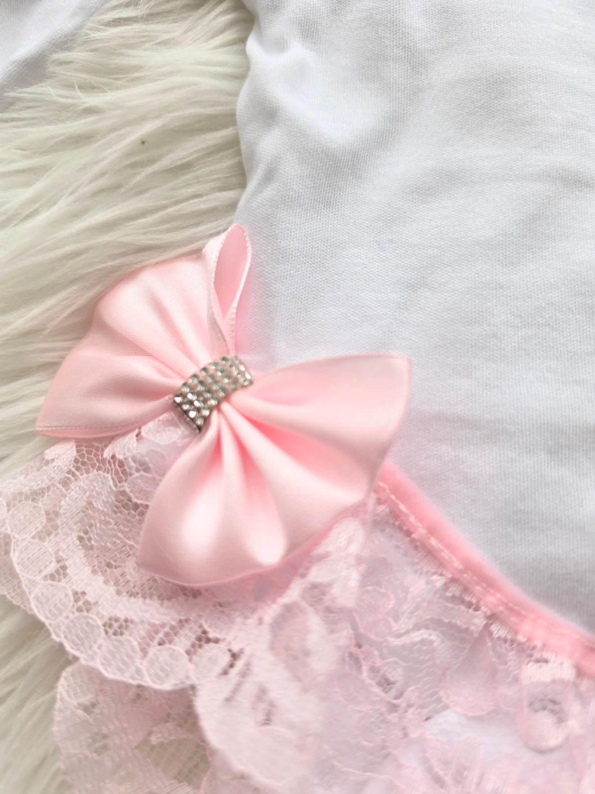 Frilly bling bow vest Headband not included