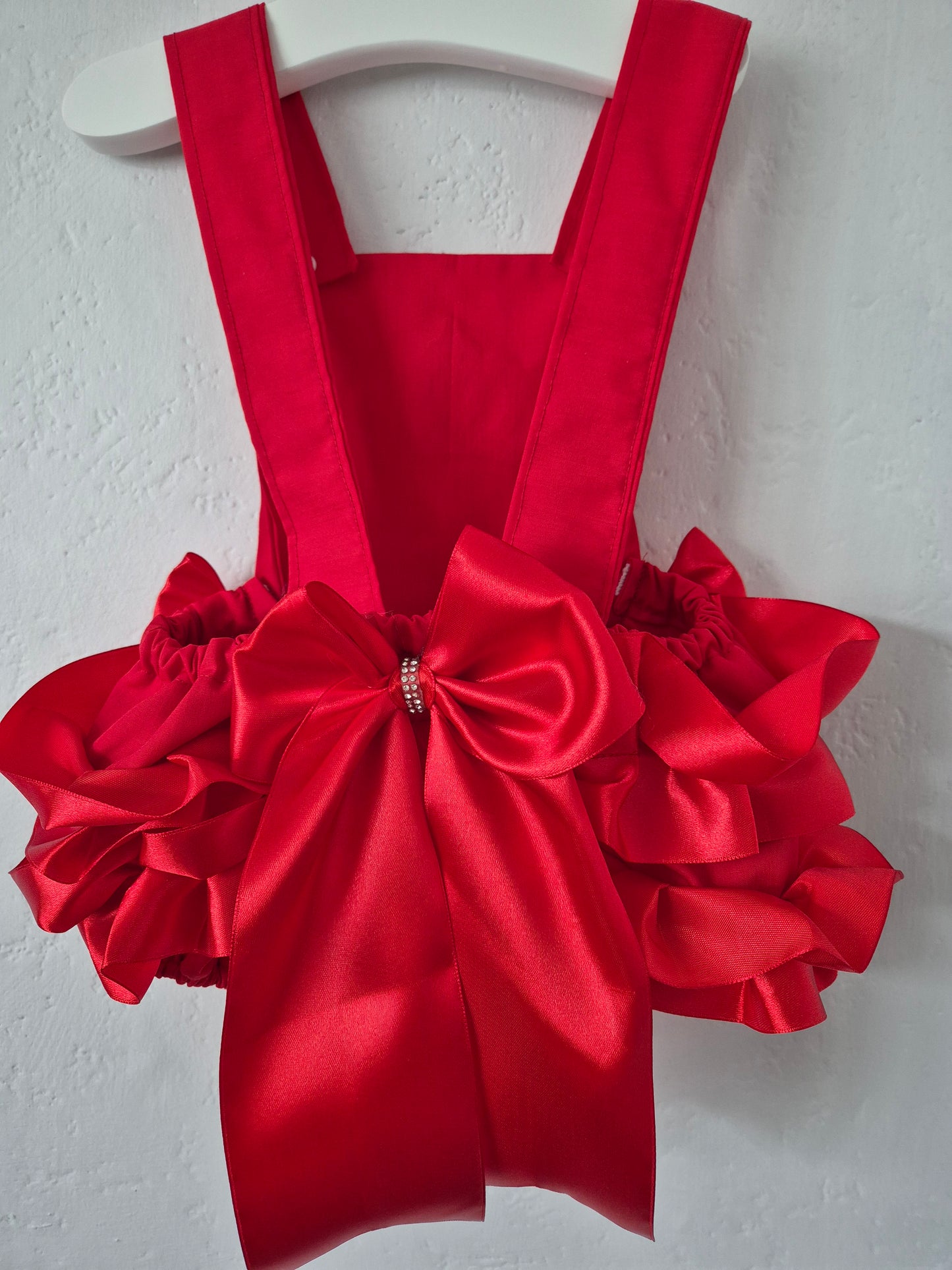 Red Frilly Romper suit