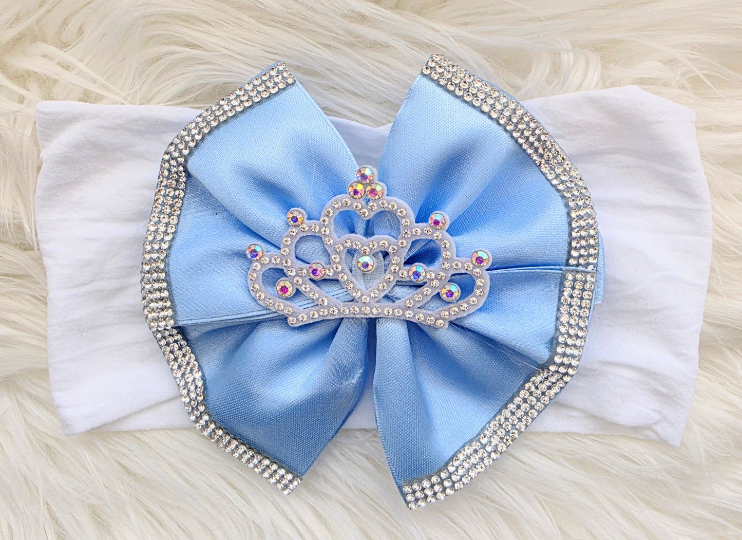 Princess headband Blue bow