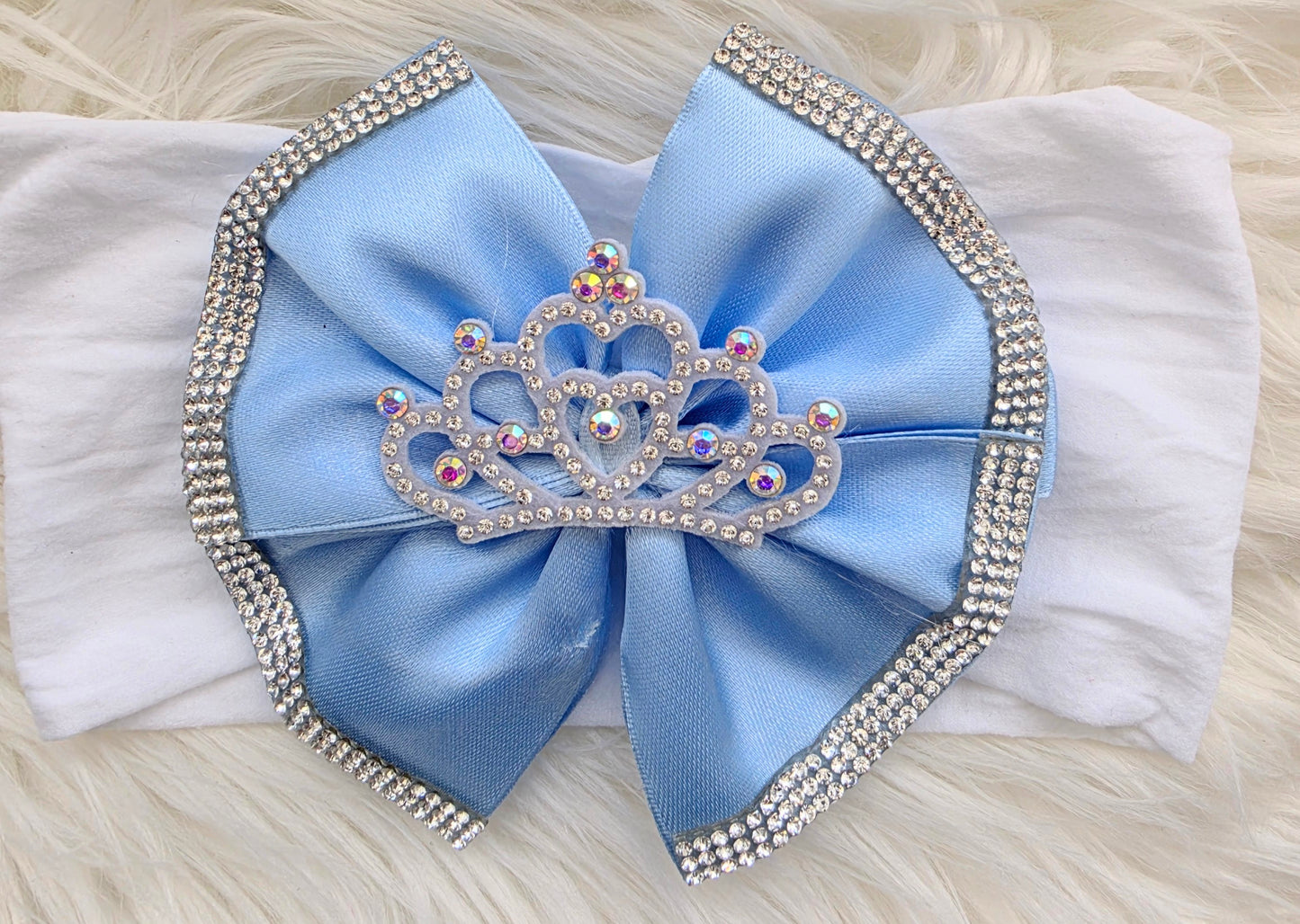 Princess headband Blue bow