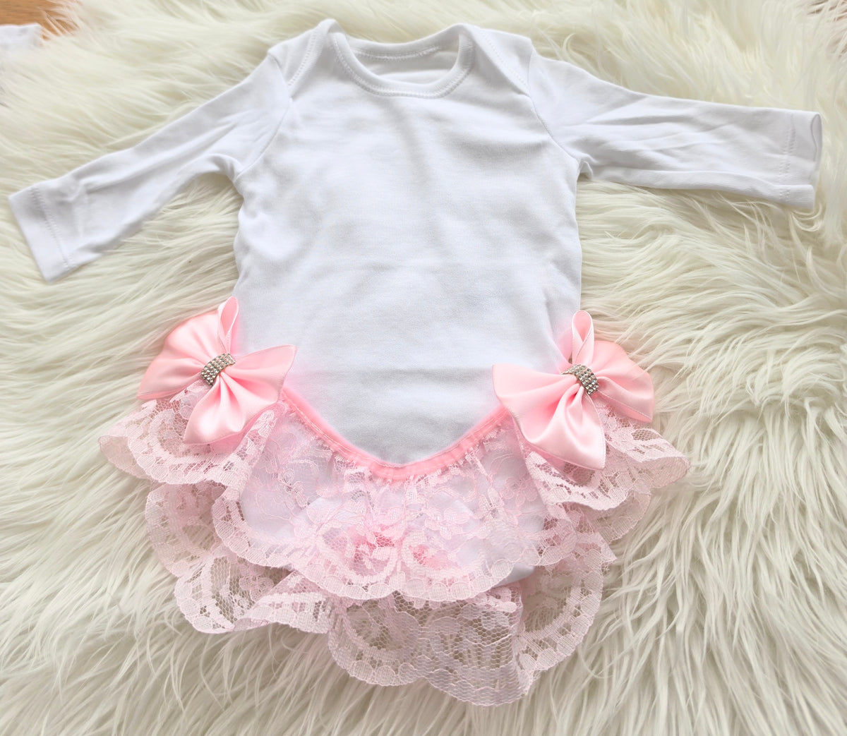 Frilly bling bow vest Headband not included