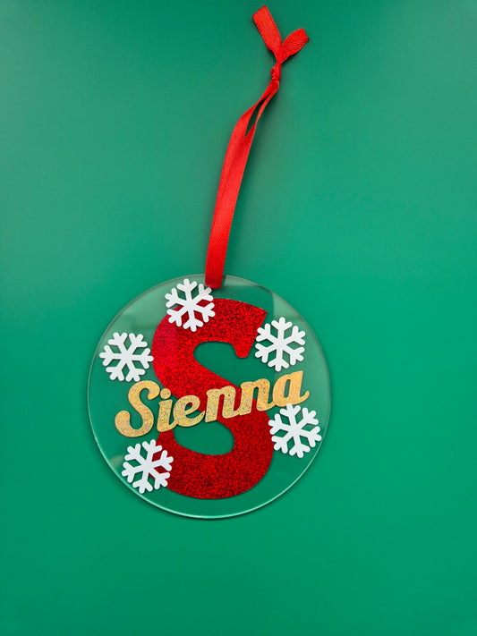 Christmas Tree decoration Personalised Any name and Initial
