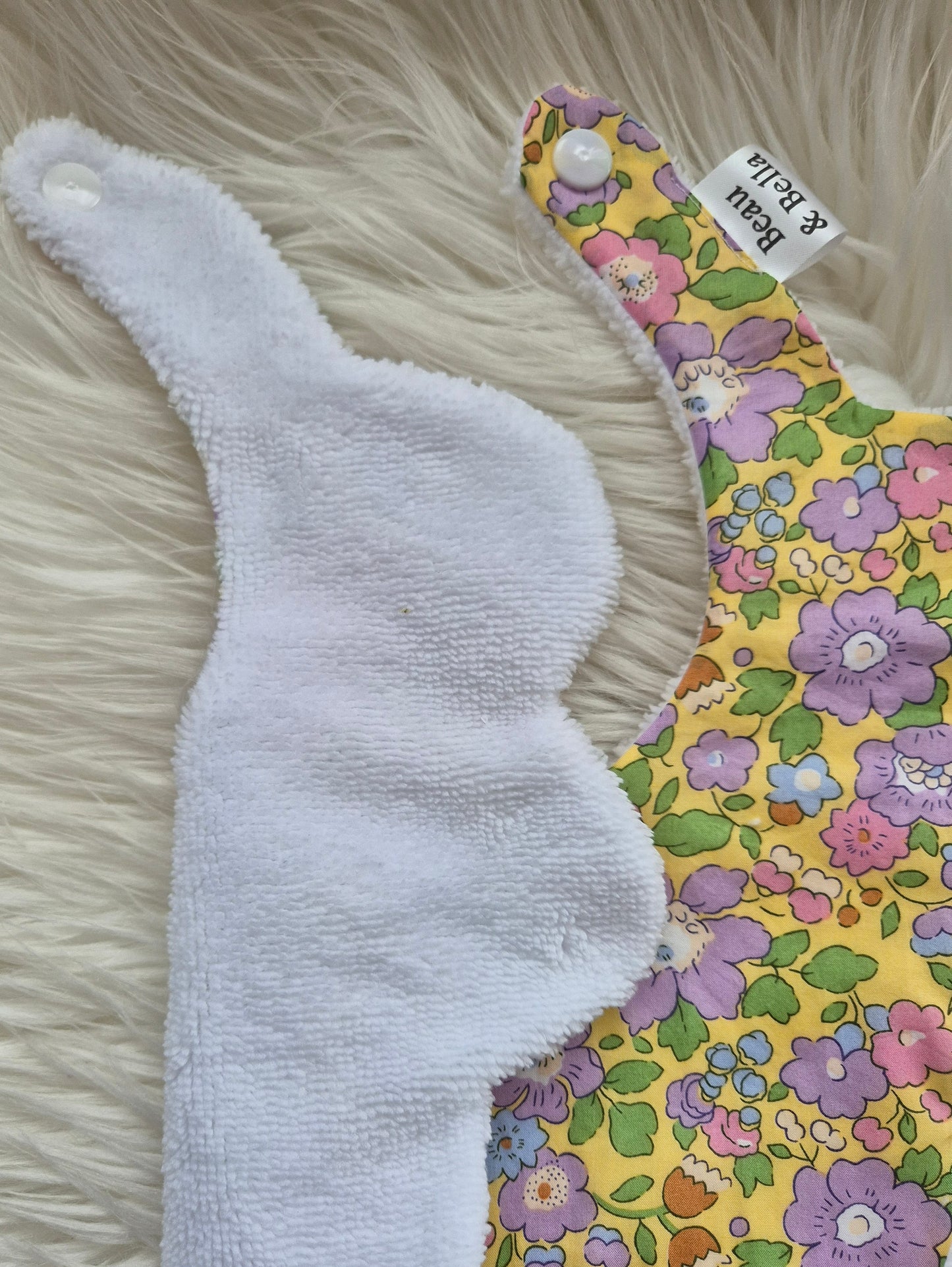 Liberty Betsy Yellow floral bib