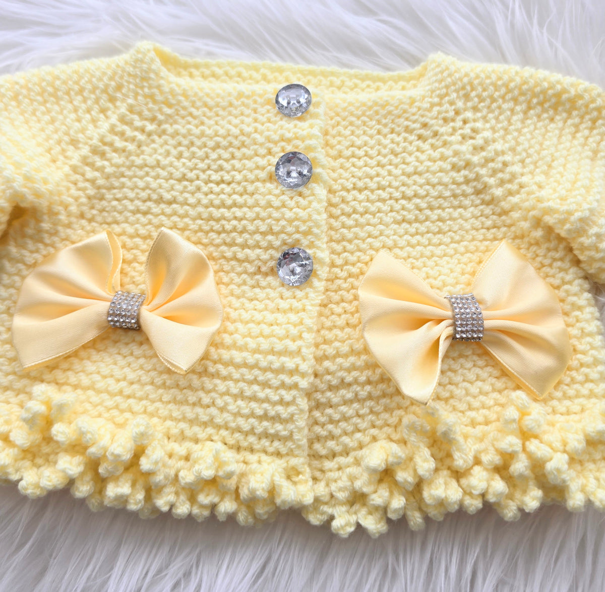 Cardigan hat and booties set