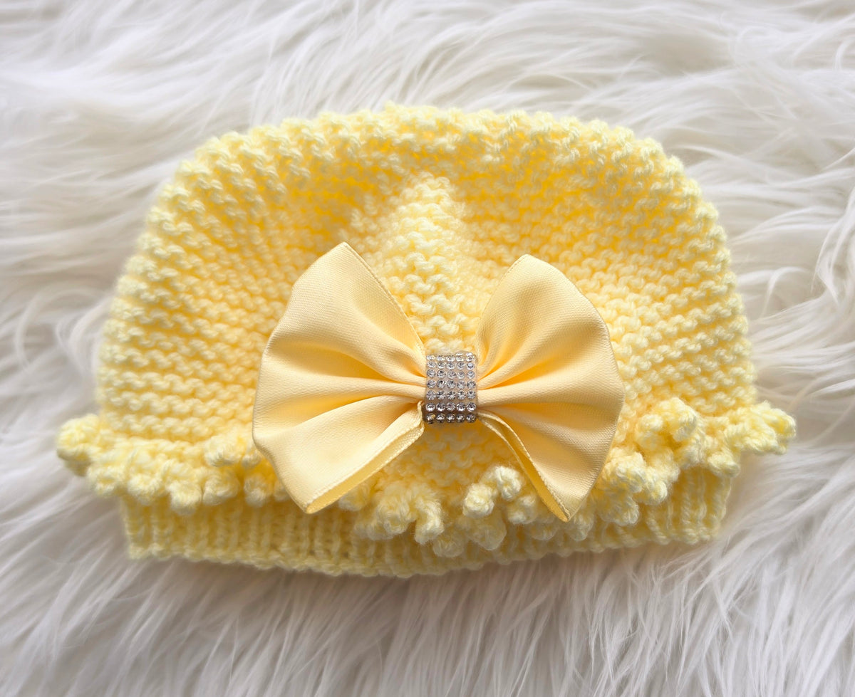 Cardigan hat and booties set
