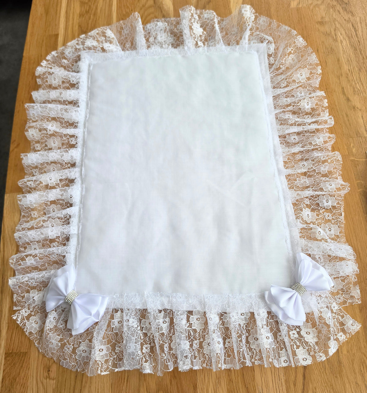Dolls pram cover and pillow set
