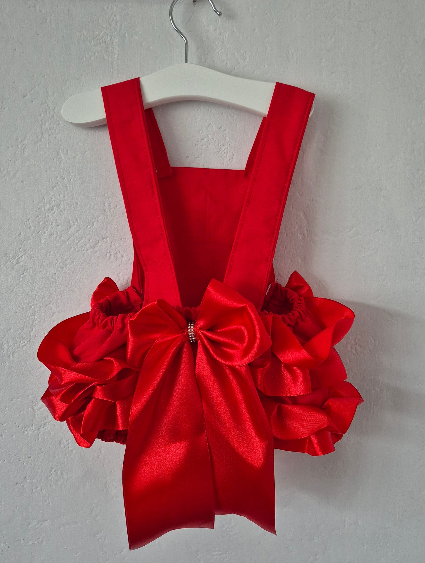 Red Frilly Romper suit
