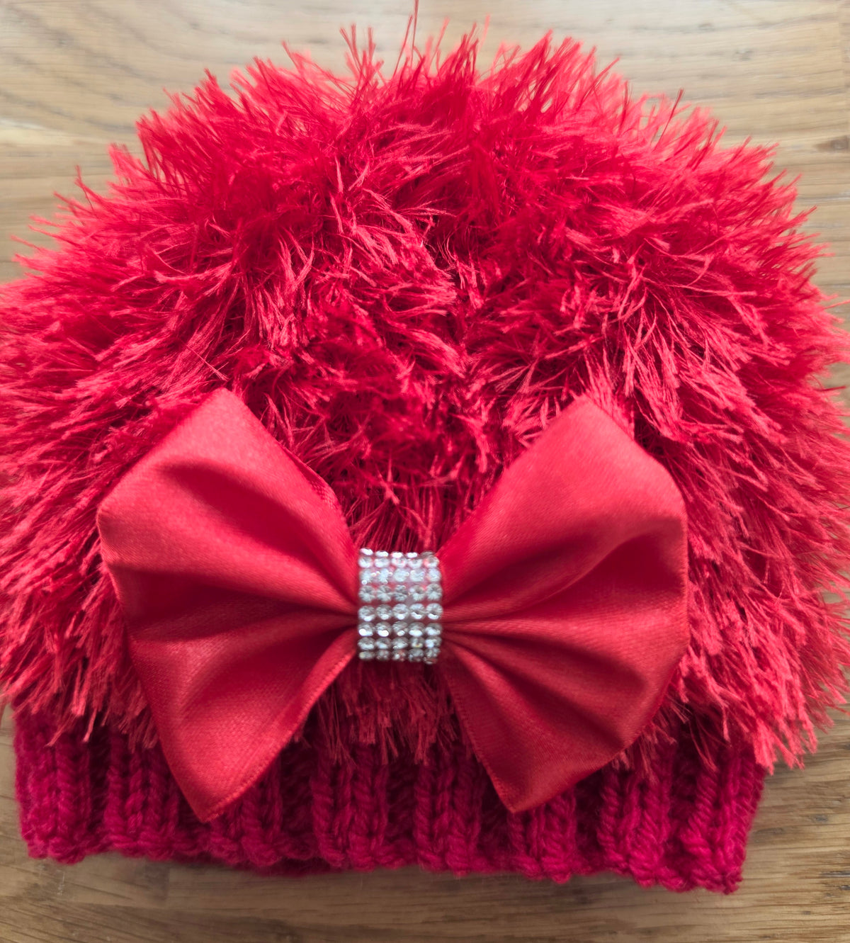 Babies Red Furry Cardigan Set