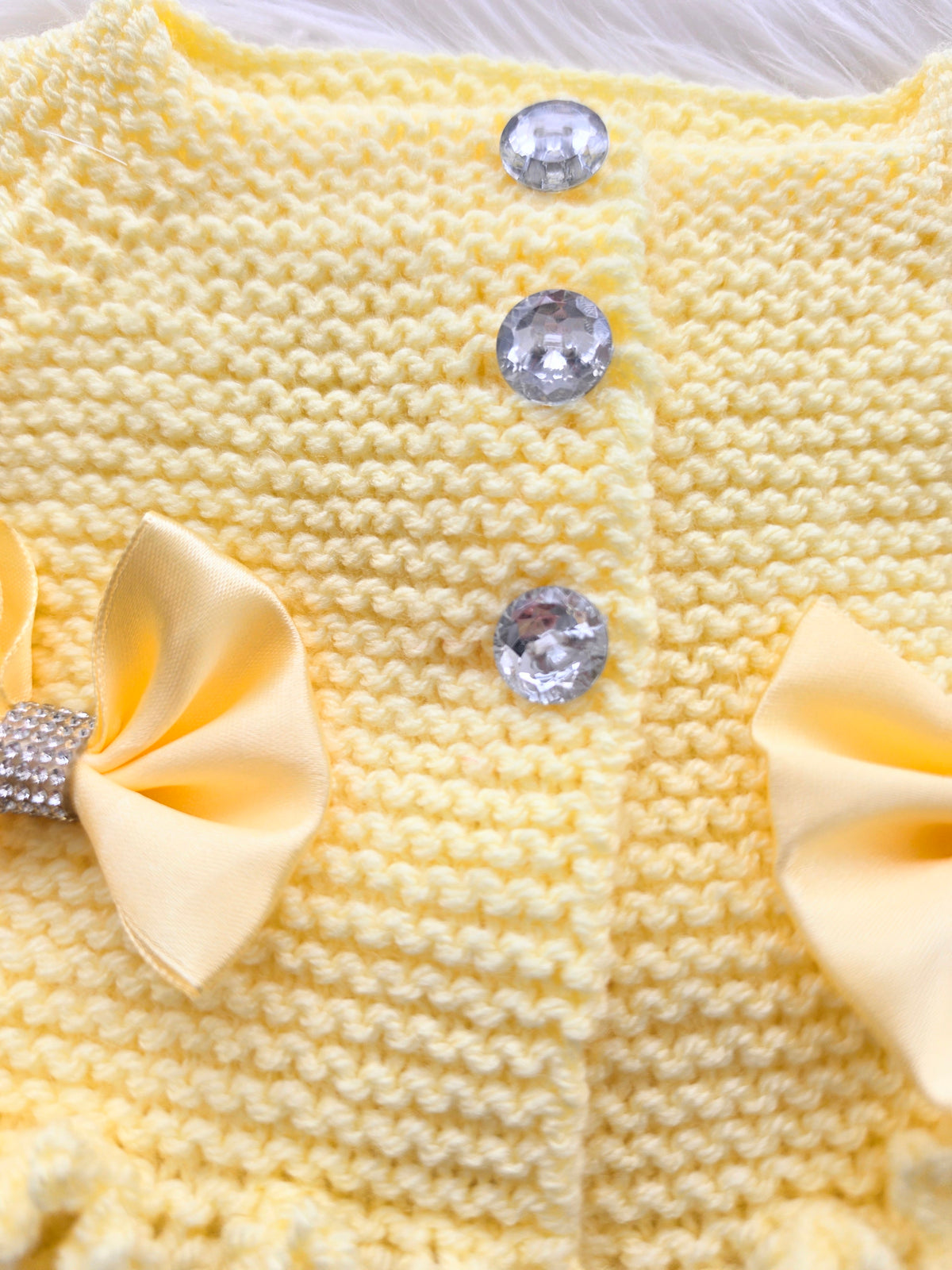 Cardigan hat and booties set