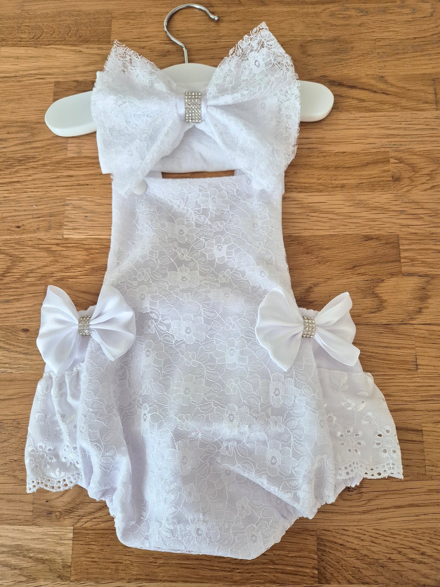 White romper and Headband set