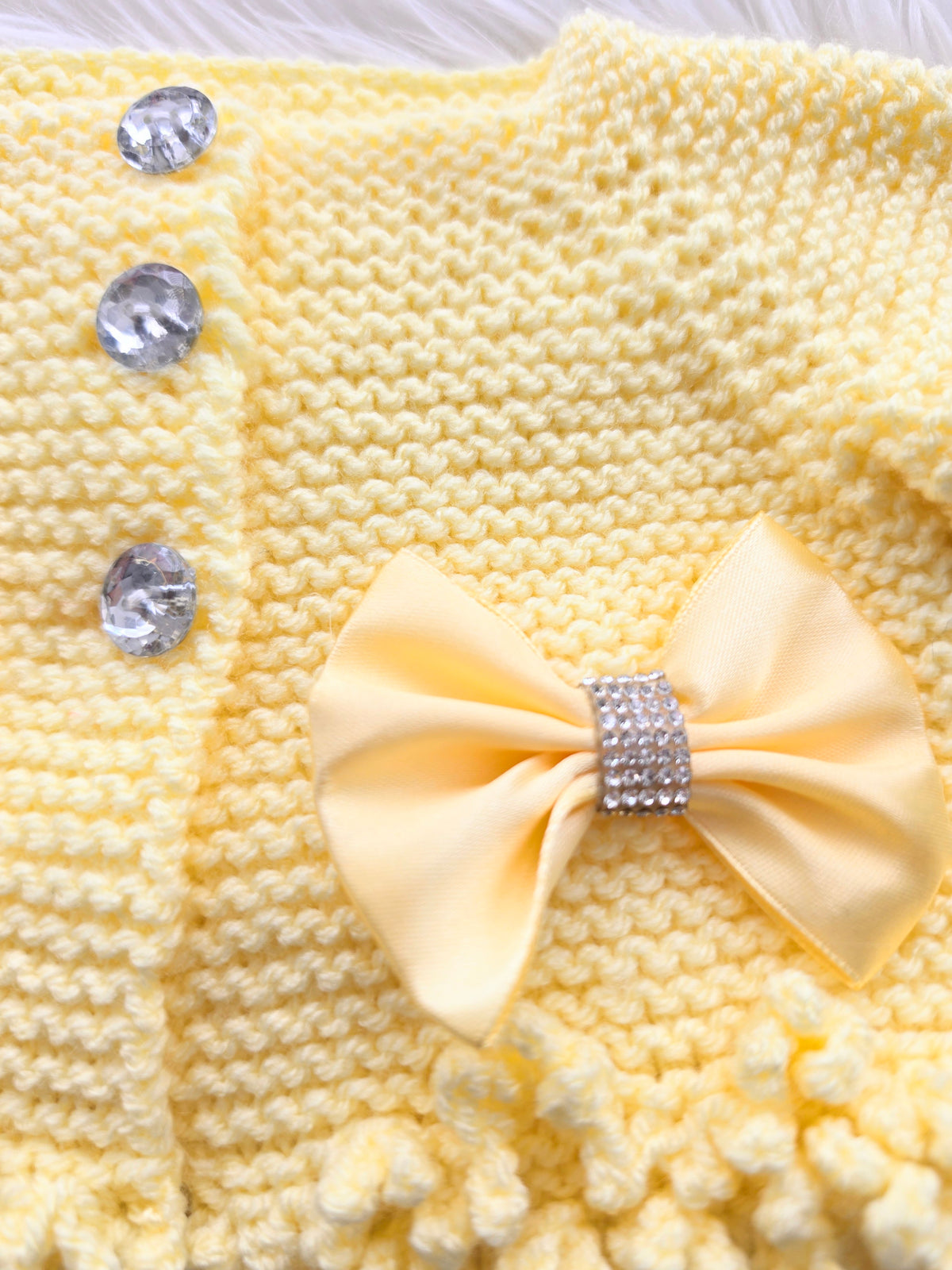 Cardigan hat and booties set