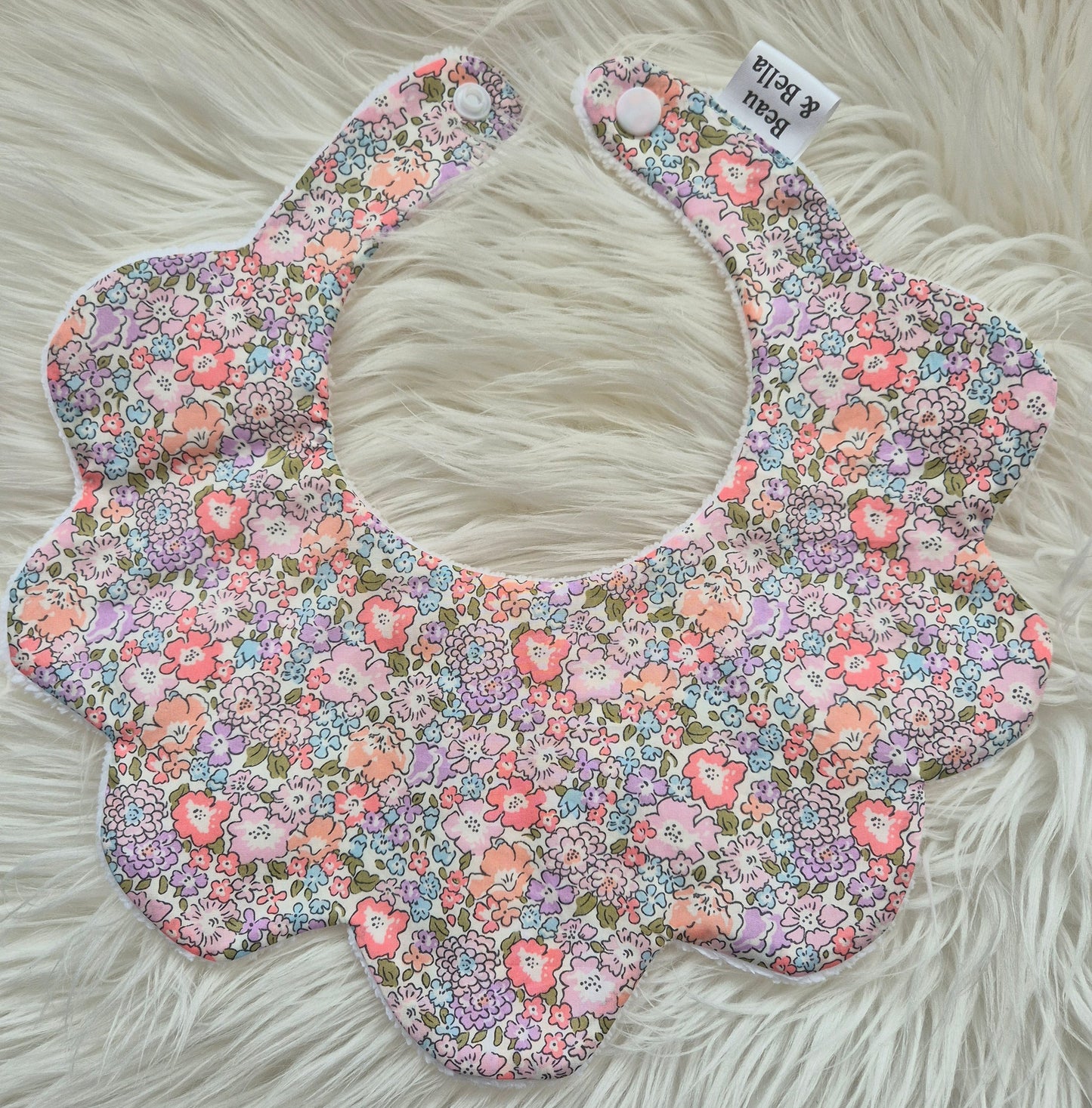 Liberty Michelle Pink floral bib