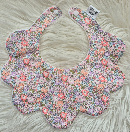 Liberty Michelle Pink floral bib