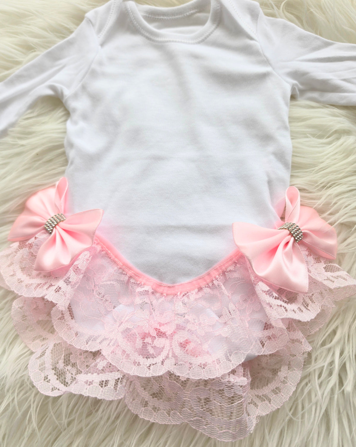 Frilly bling bow vest Headband not included