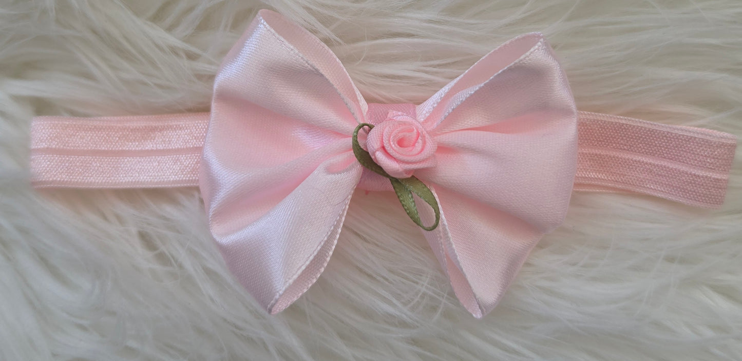 Bella Rose Romper and Headband Pink Velvet