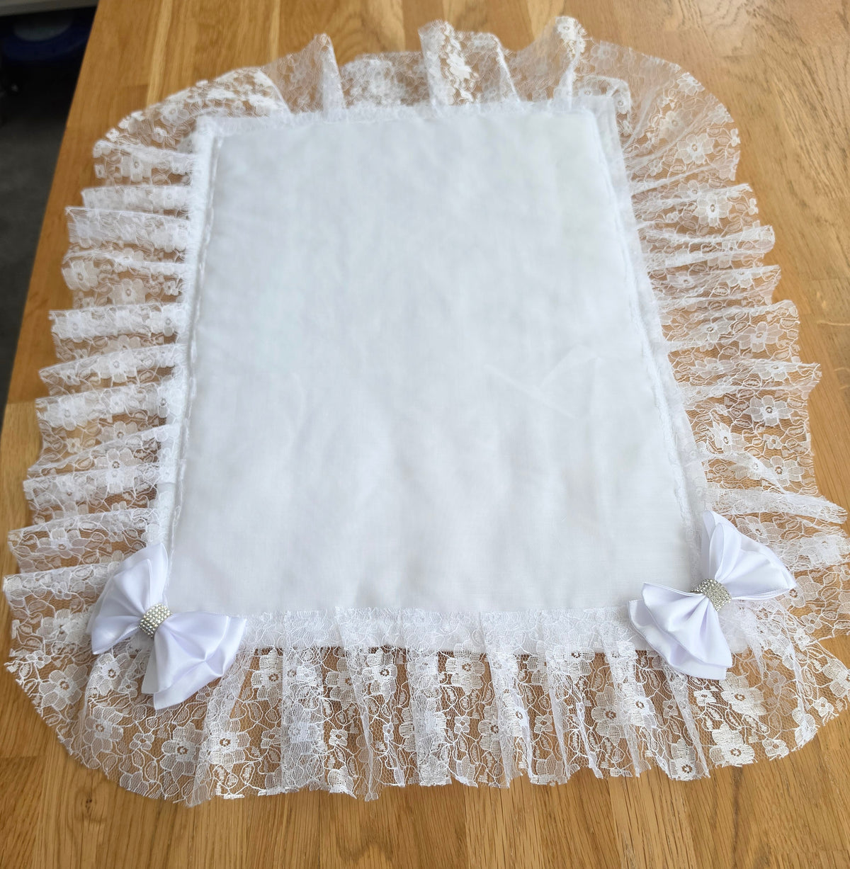 Dolls pram cover and pillow set