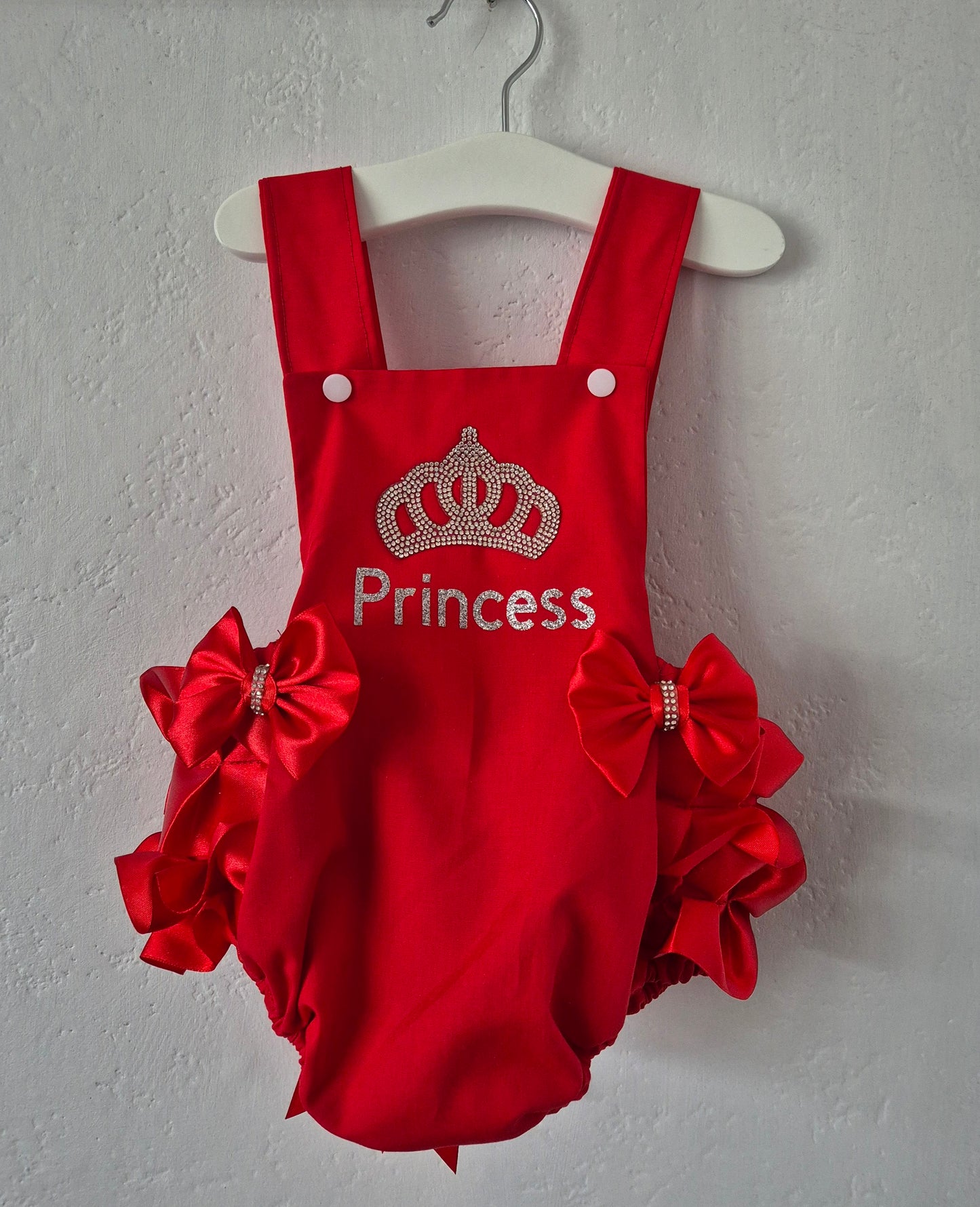 Red Frilly Romper suit
