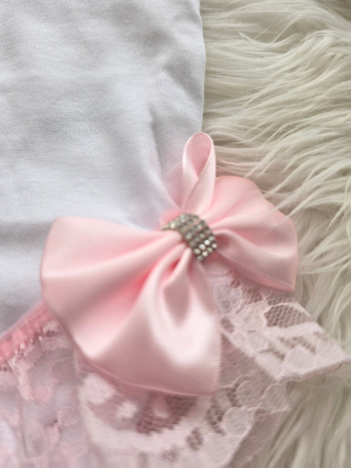 Frilly bling bow vest Headband not included