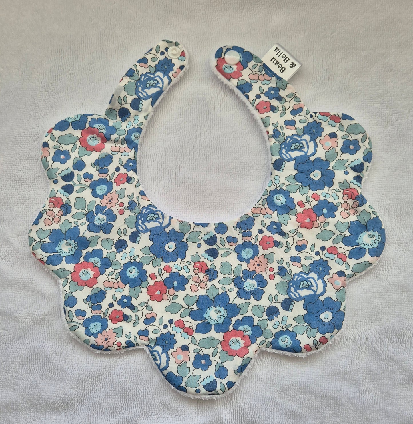 Liberty Betsy Blue Floral bib