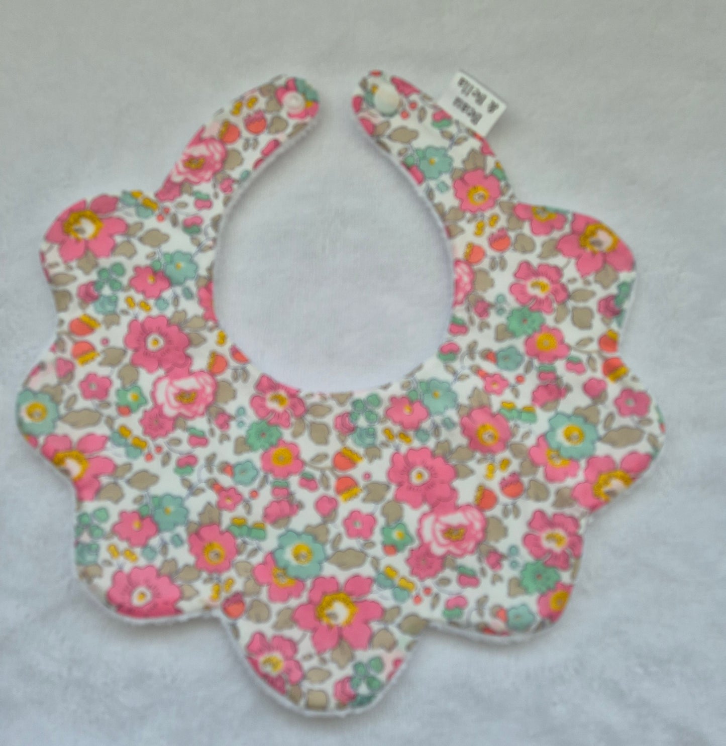 Liberty Betsy Pink Floral Bib