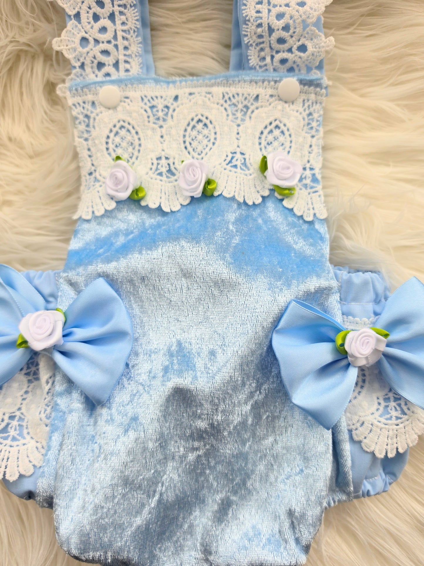 Bella Rose Crushed Velvet romper