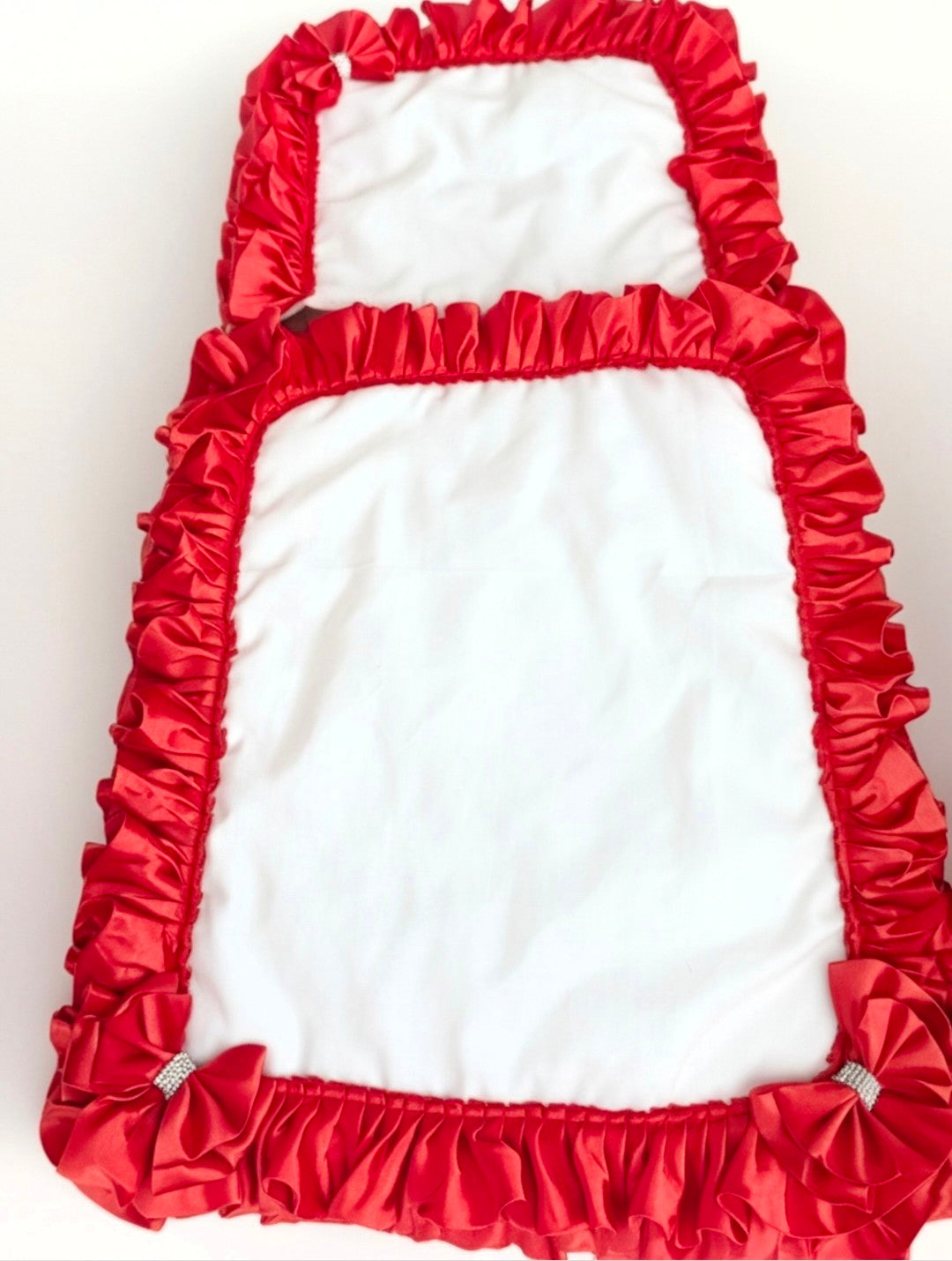 Dolls pram cover and pillow set