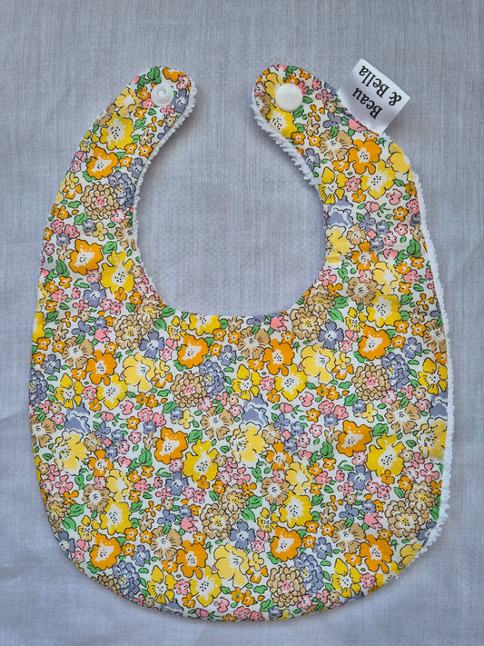 Liberty Michelle Yellow floral bib