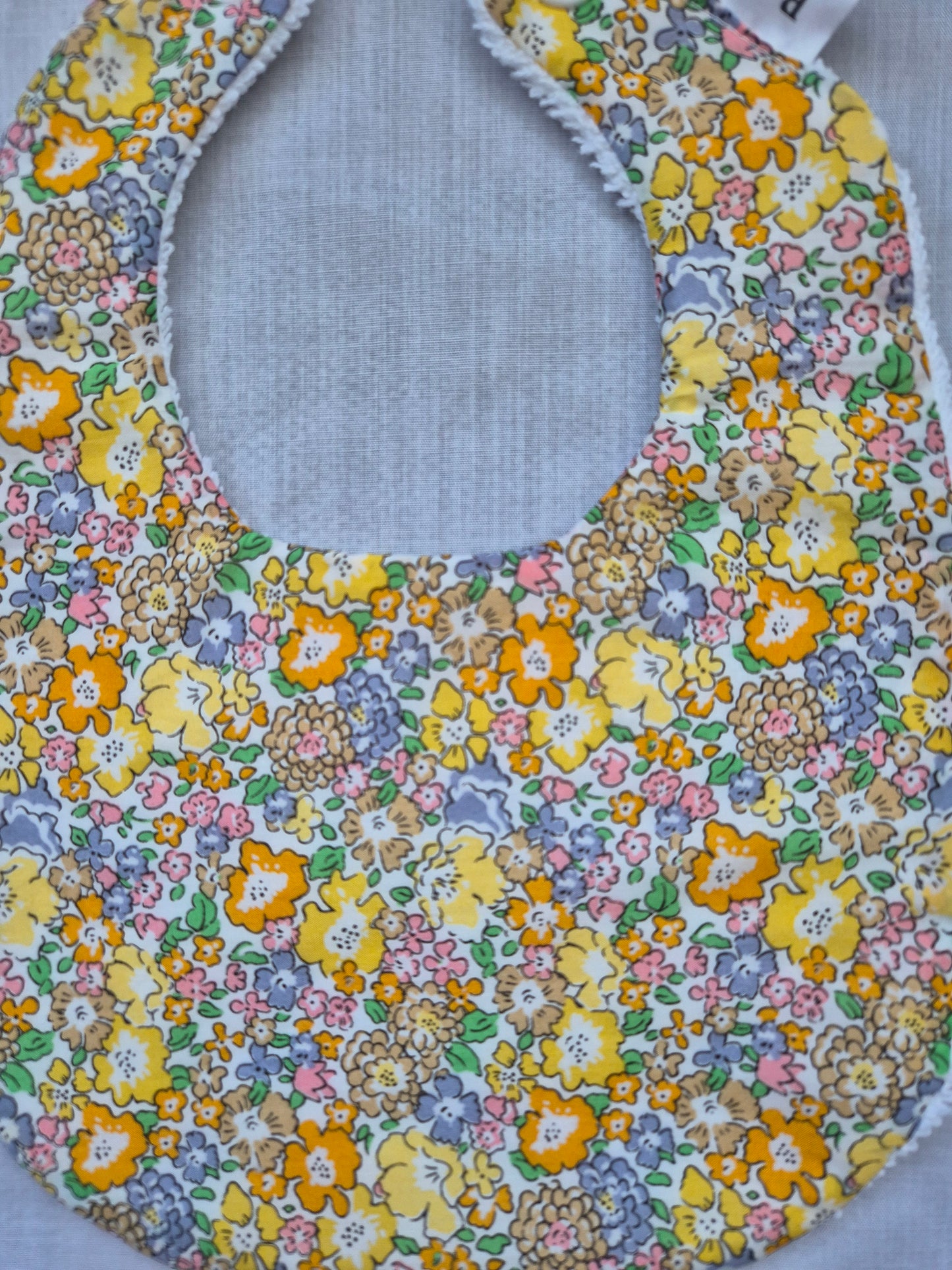 Liberty Michelle Yellow floral bib