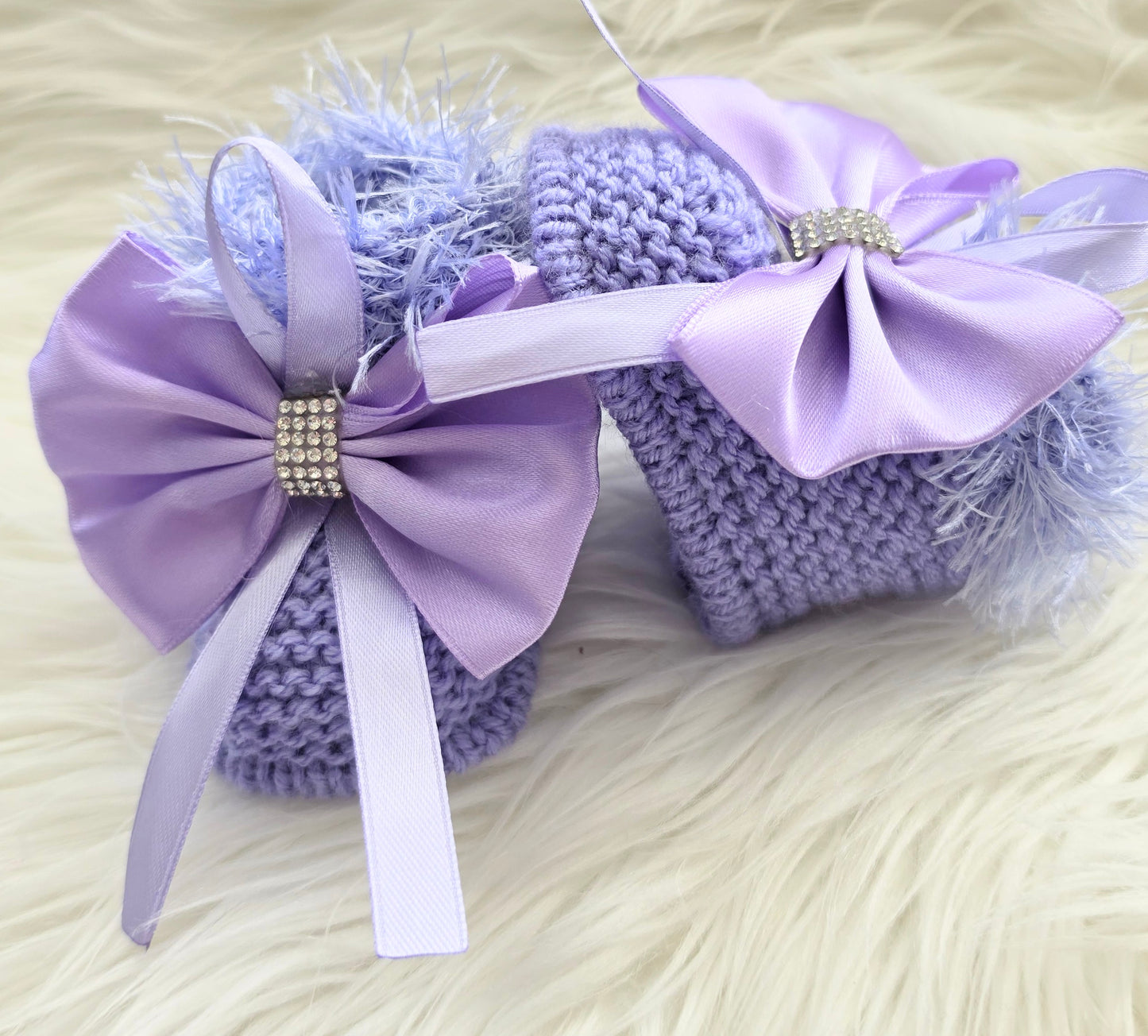 Lilac Furry cardigan set