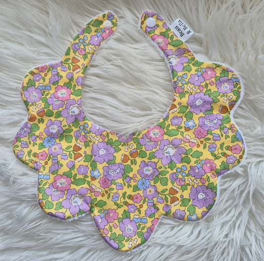 Liberty Betsy Yellow floral bib