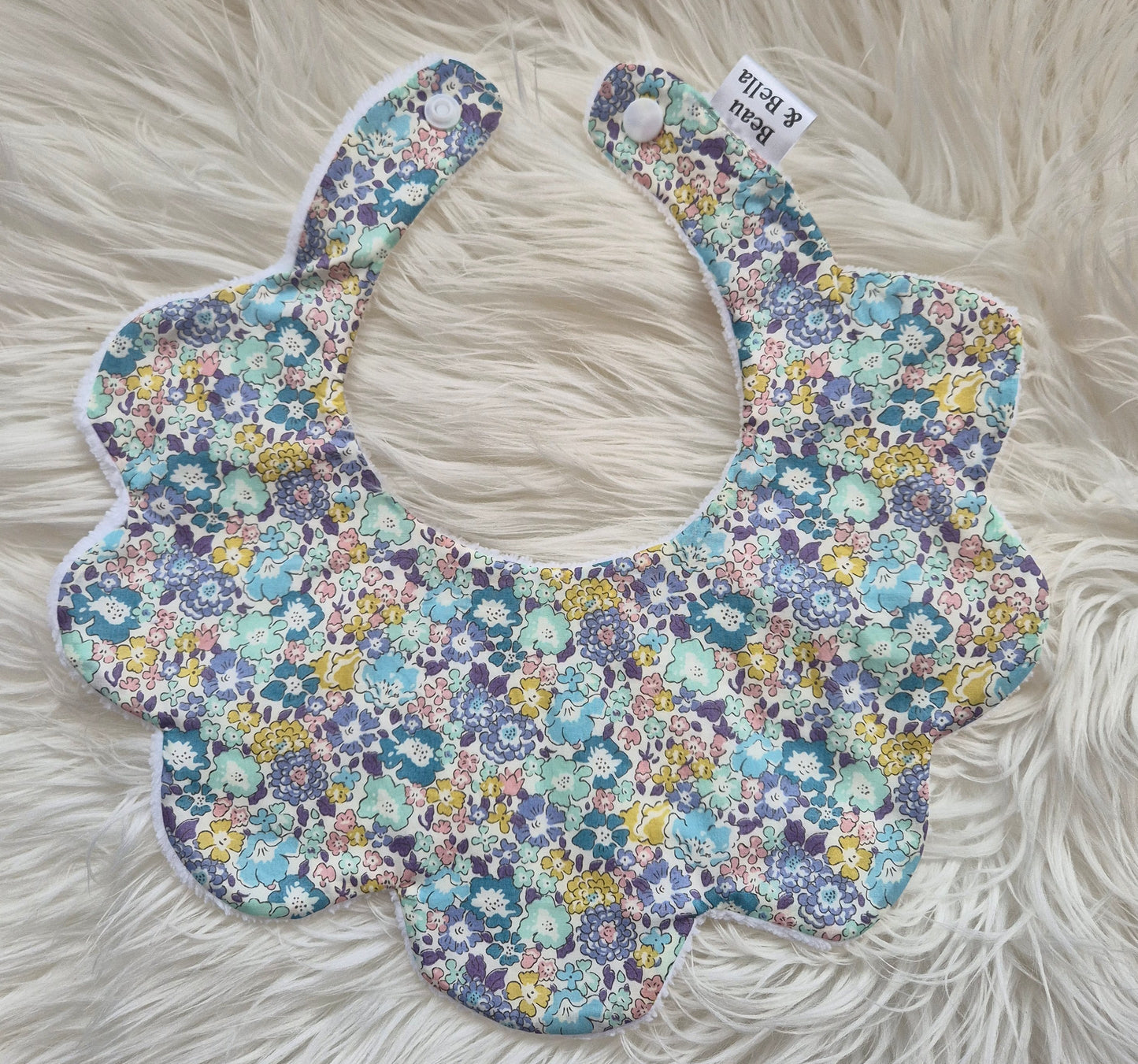 Liberty Michelle Blue floral bib