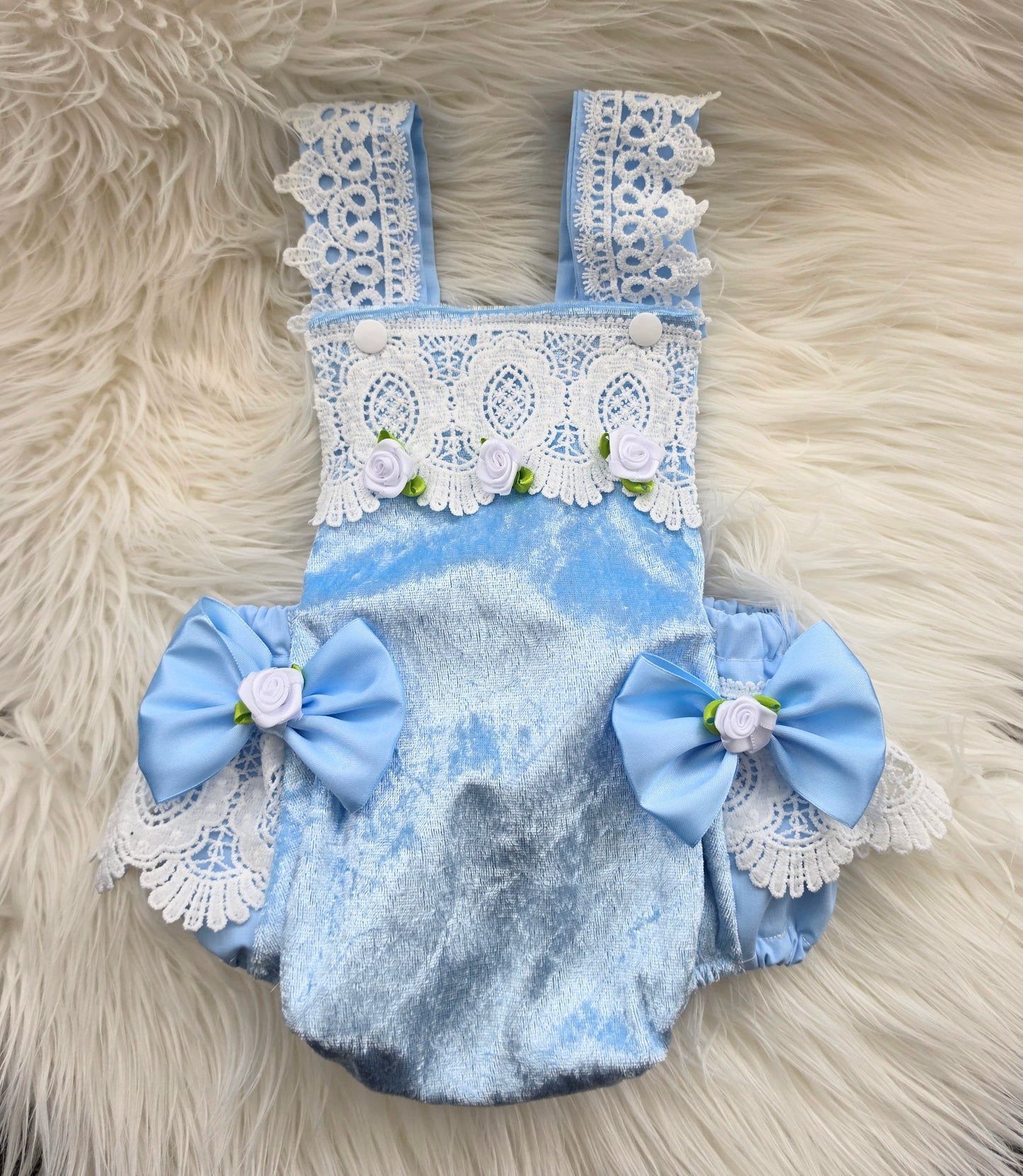 Bella Rose Crushed Velvet romper