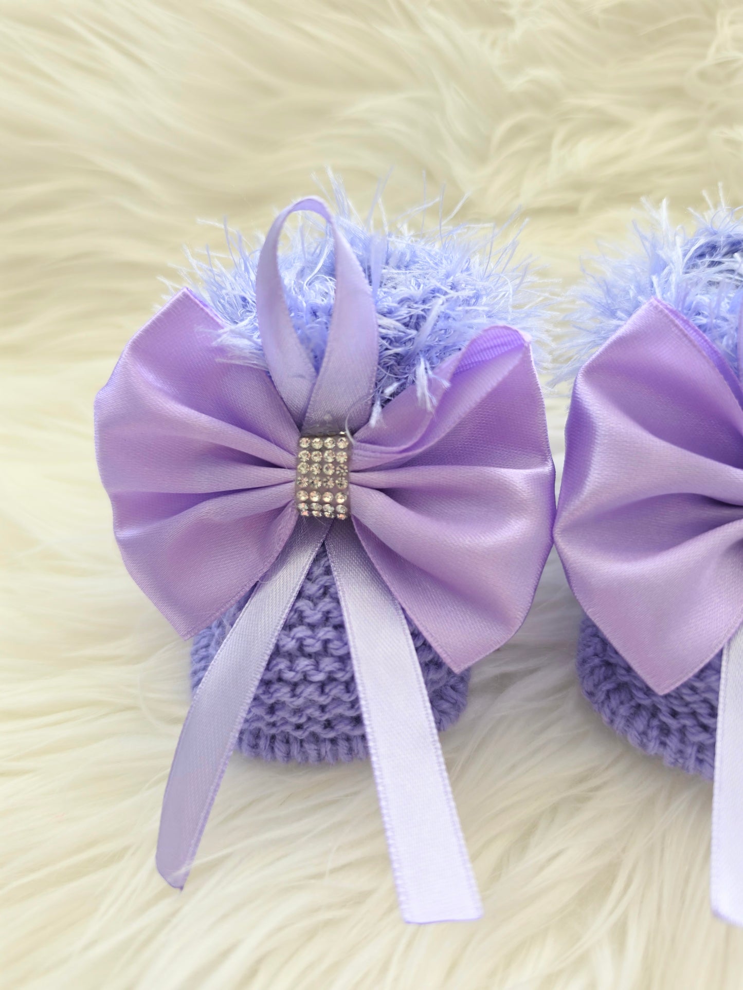 Lilac Furry cardigan set