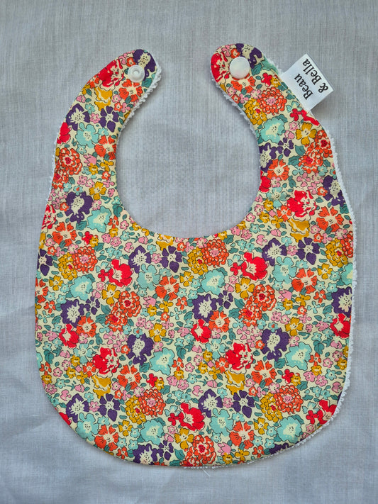 Liberty Michelle Red Floral Bib