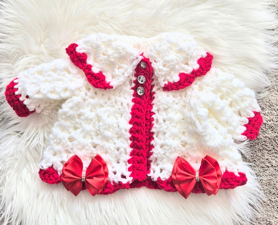 Crochet Cardigan and Bonnet