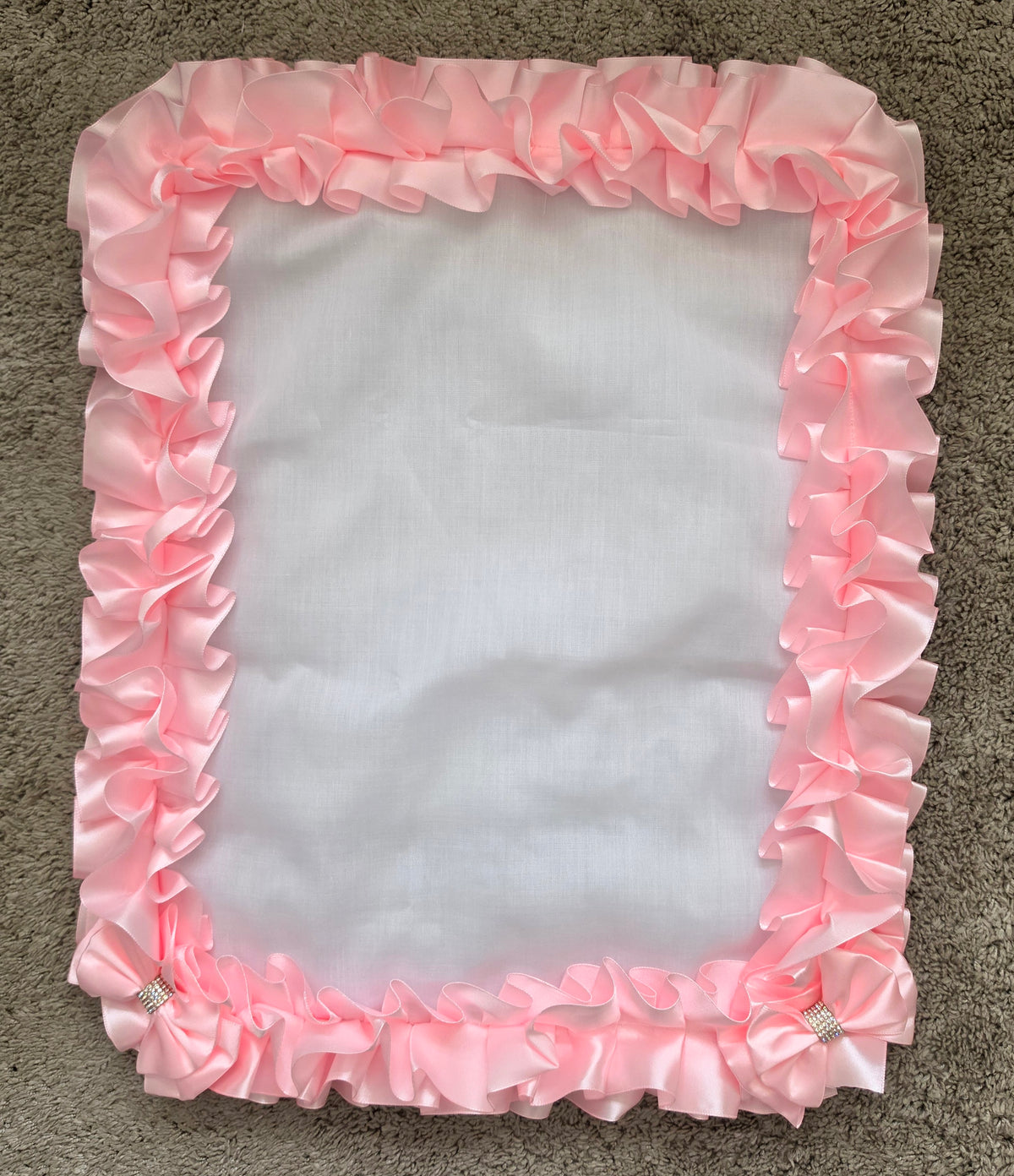 Dolls pram cover and pillow set