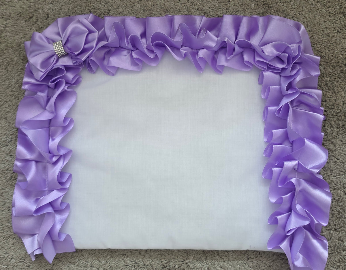 Dolls pram cover and pillow set
