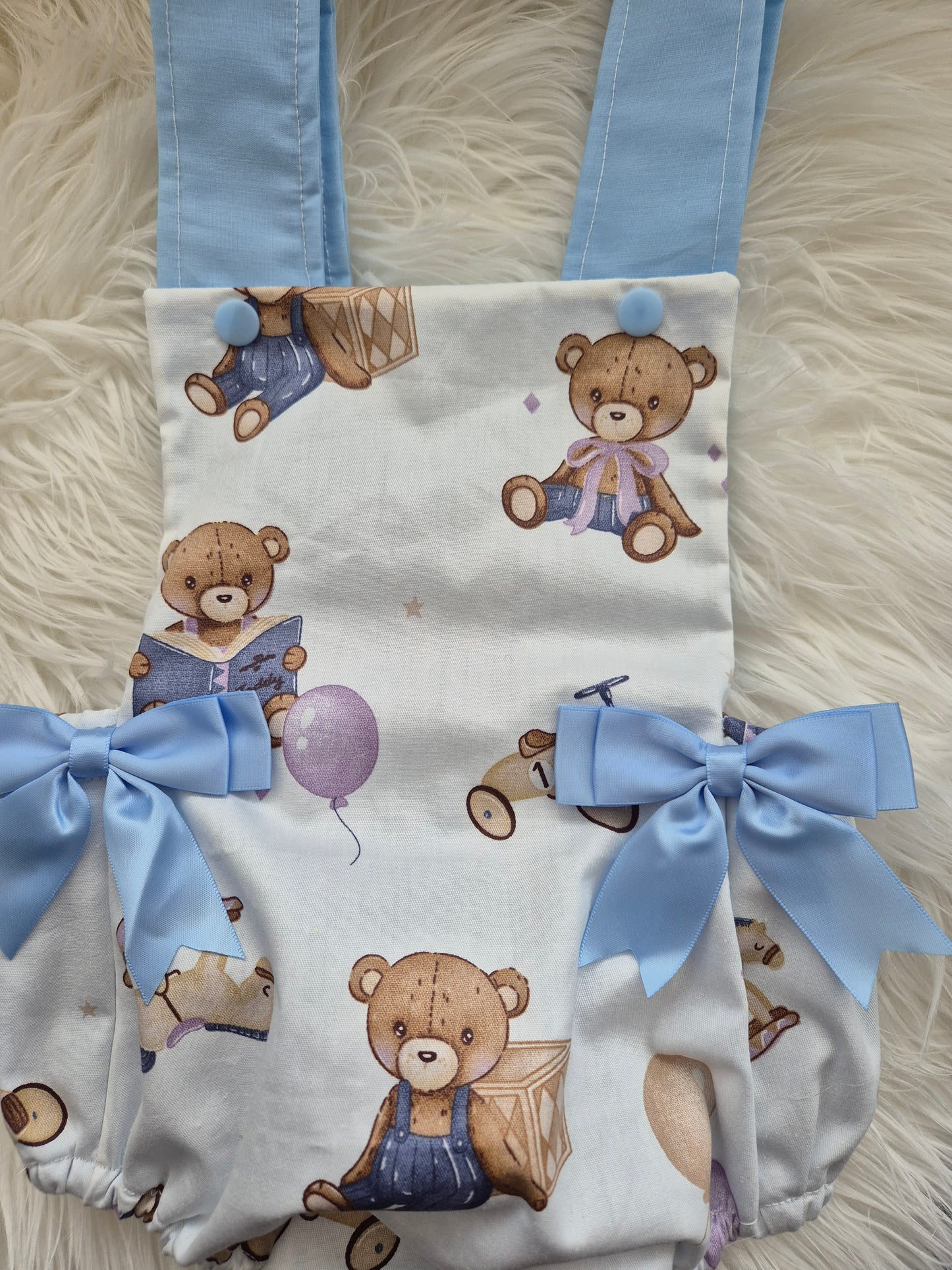 Blue Teddy Romper suit