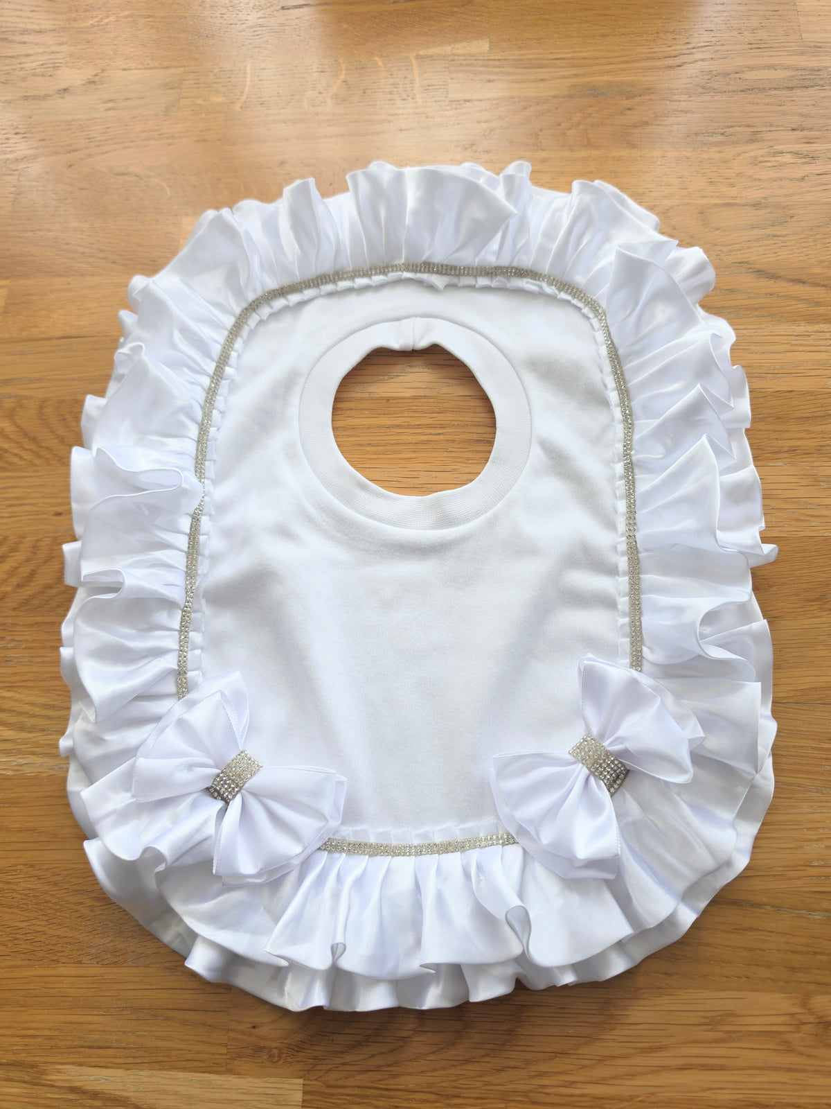Double frill diamante bib