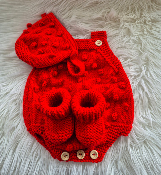 Romper booties and bonnet set size Newborn