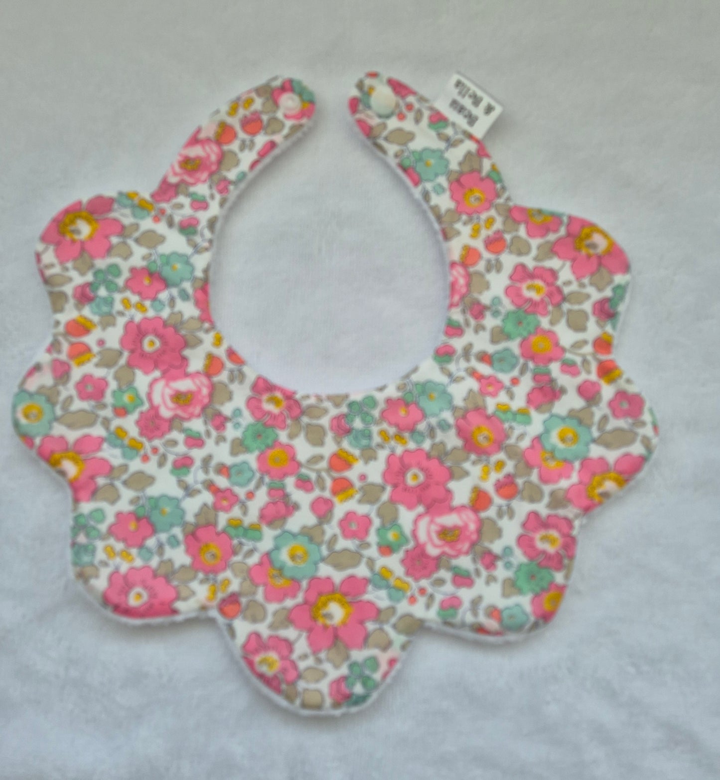 Liberty Betsy Pink Floral Bib