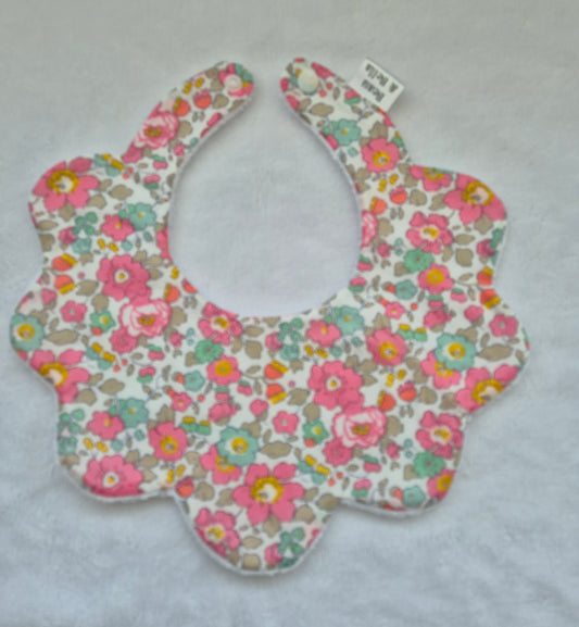 Liberty Betsy Pink Floral Bib