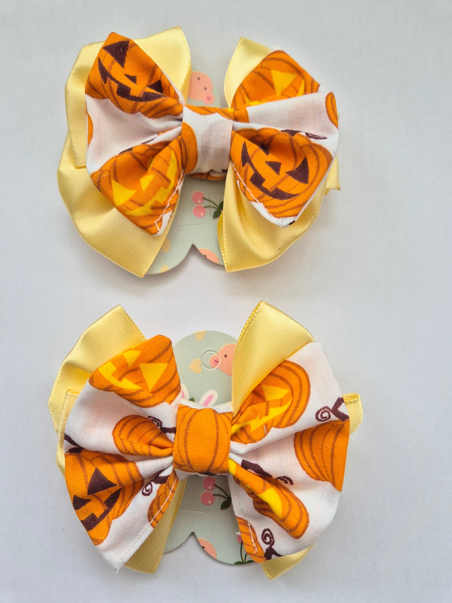 Pair of Halloween Pumpkin hair bows
