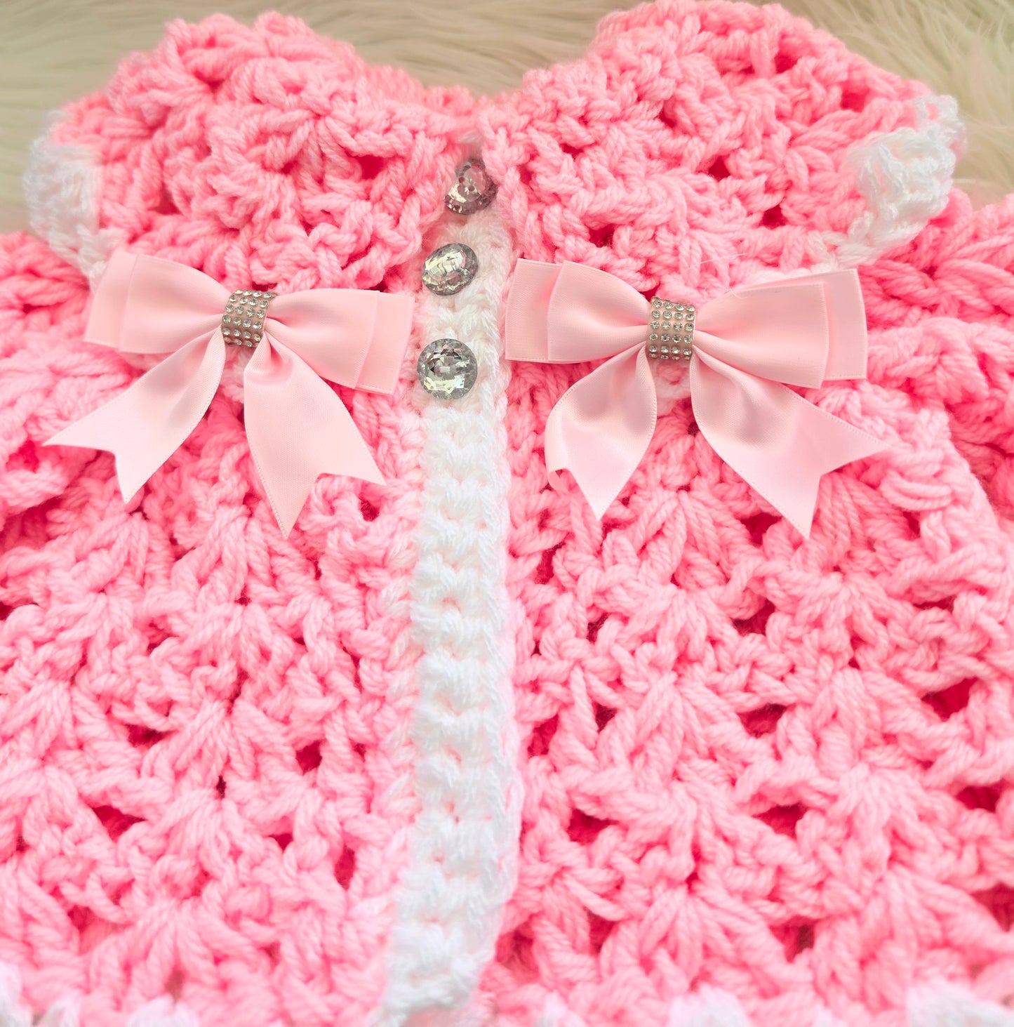 Crochet Cardigan and Bonnet