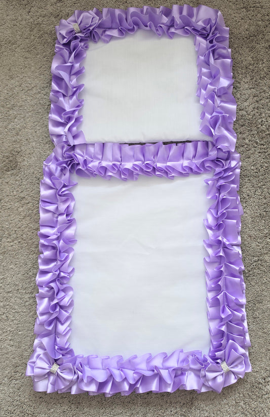 Dolls pram cover and pillow set