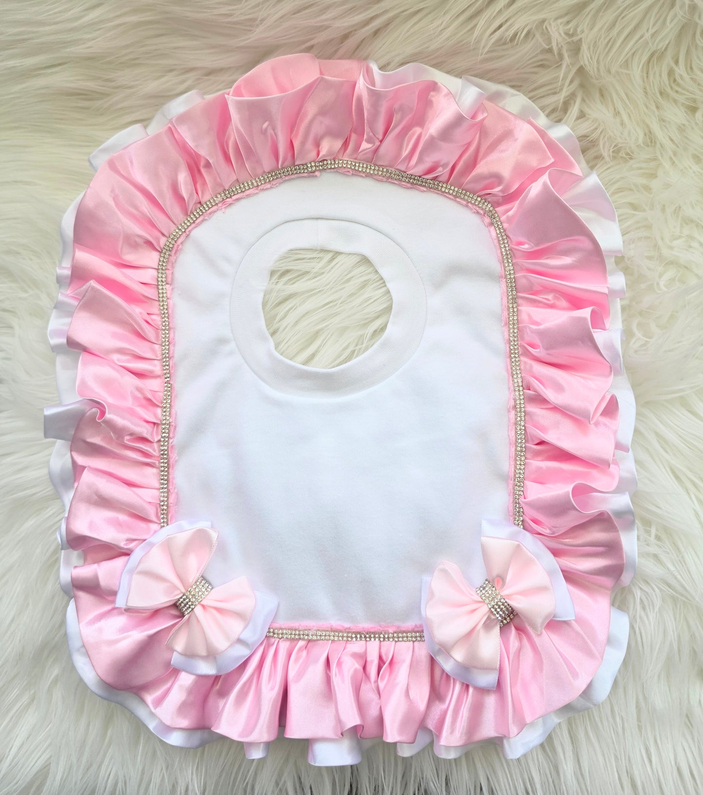 Frilly bib 0-12 months Headband not included