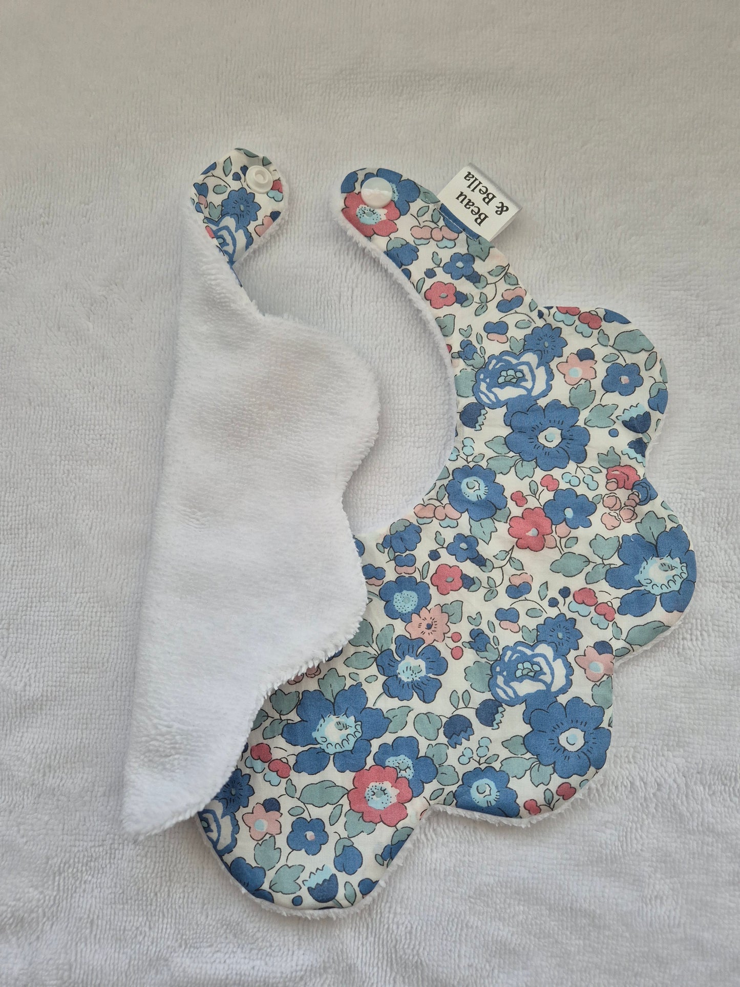 Liberty Betsy Blue Floral bib
