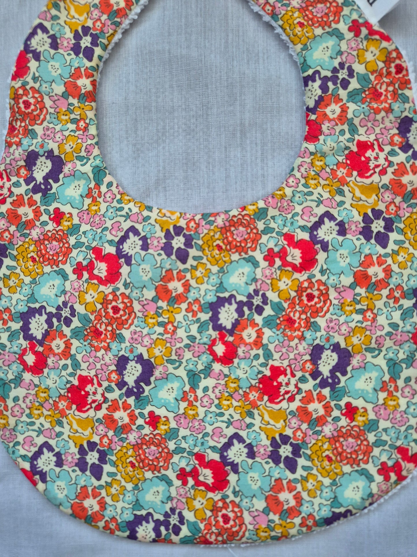Liberty Michelle Red Floral Bib