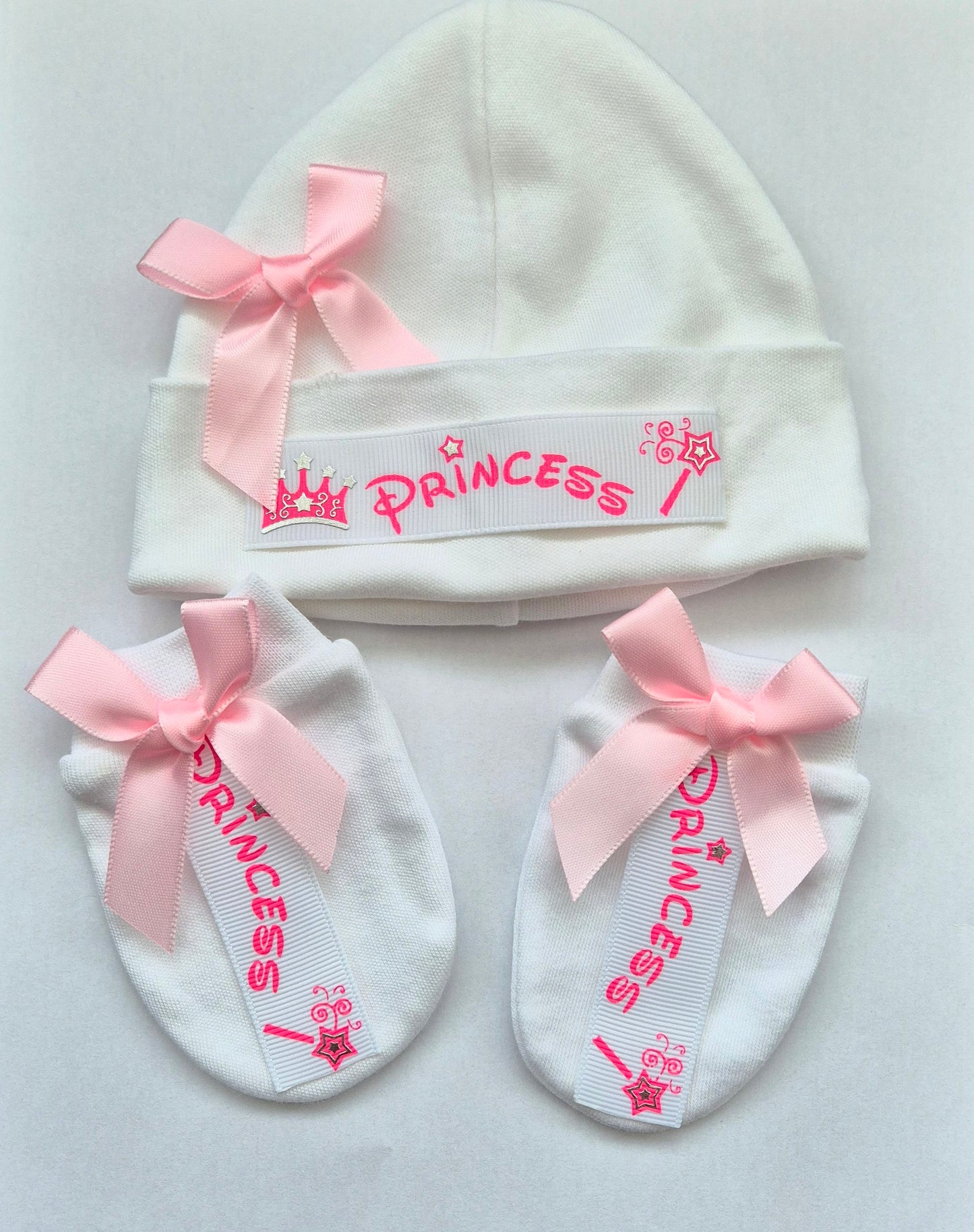 Princess hat and mitts set